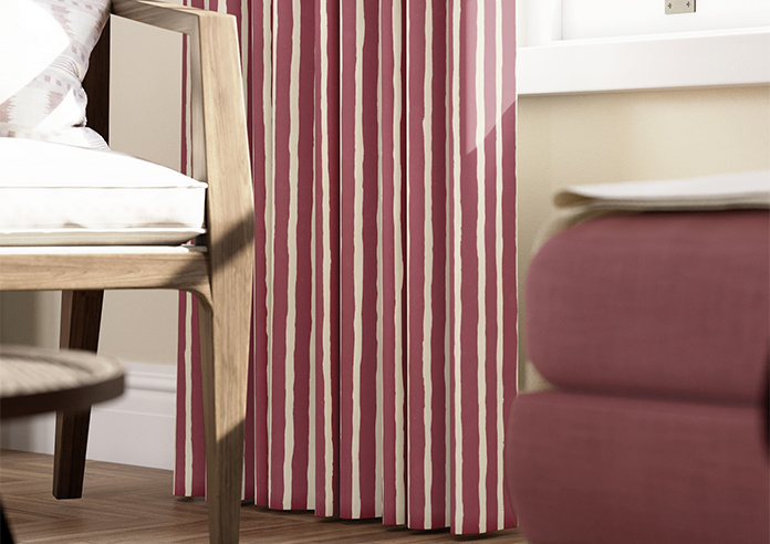Vintage Stripe, Bowler Red - Made to Measure Curtains - Image 5